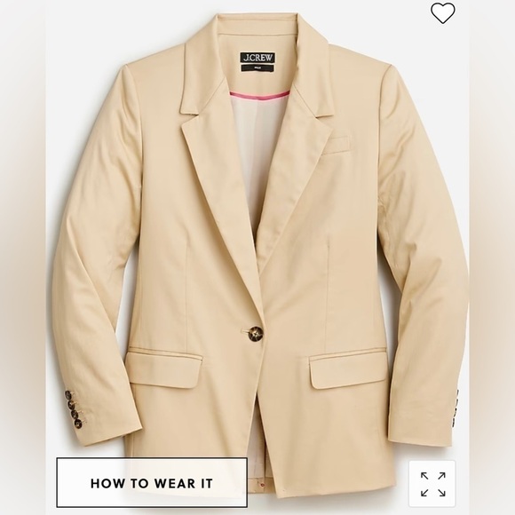 J Crew Willa blazer in lightweight chino Item BG120 - Picture 3 of 4